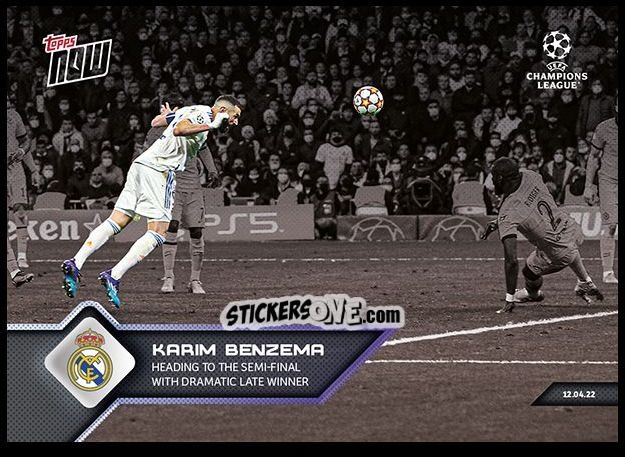 Figurina Karim Benzema - Now Uefa Champions League 2022-2023 - Second Part n. 137a - Topps