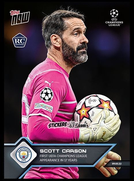 Figurina Scott Carson - Now Uefa Champions League 2022-2023 - Second Part n. 124 - Topps
