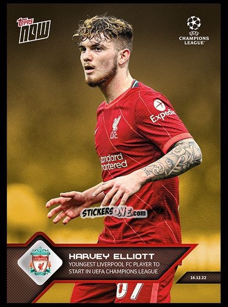 Cromo Harvey Elliott - Now Uefa Champions League 2022-2023 - Second Part n. 112g - Topps