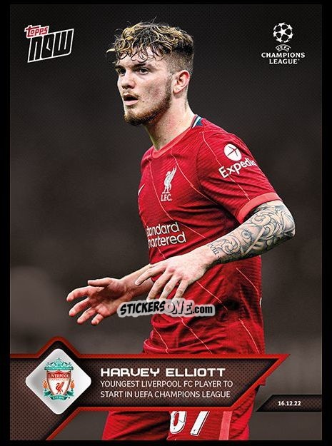 Cromo Harvey Elliott - Now Uefa Champions League 2022-2023 - Second Part n. 112a - Topps
