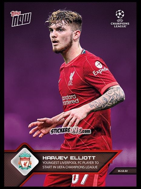 Cromo Harvey Elliott - Now Uefa Champions League 2022-2023 - Second Part n. 112p - Topps