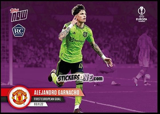 Figurina Alejandro Garnacho - Now Uefa Champions League 2022-2023 - Second Part n. 19p - Topps