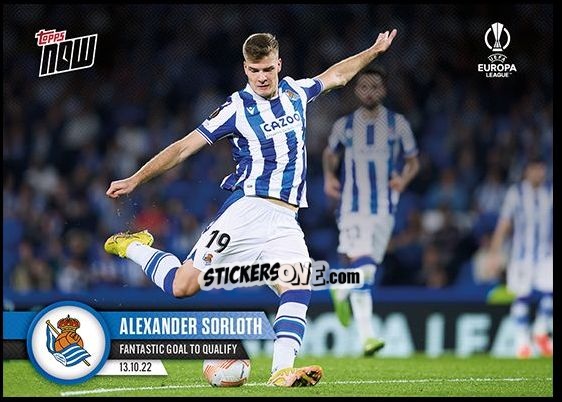 Figurina Alexander Sorloth - Now Uefa Champions League 2022-2023 - Second Part n. 16EL - Topps