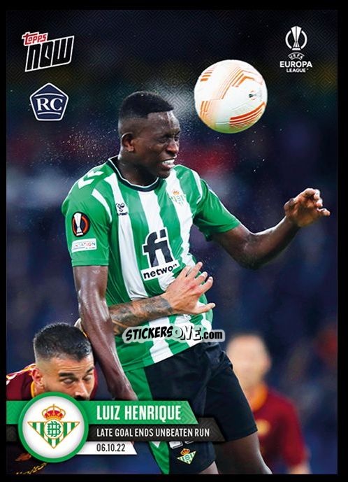 Figurina Luiz Henrique - Now Uefa Champions League 2022-2023 - Second Part n. 14EL - Topps