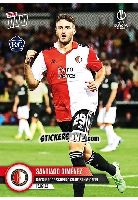 Cromo Santiago Gimenez - Now Uefa Champions League 2022-2023 - Second Part n. 11EL - Topps