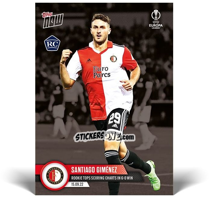 Sticker Santiago Gimenez - Now Uefa Champions League 2022-2023 - Second Part n. 11ELa - Topps