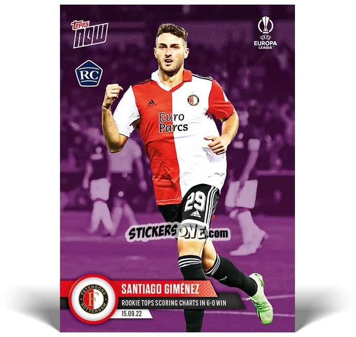 Cromo Santiago Gimenez - Now Uefa Champions League 2022-2023 - Second Part n. 11ELp - Topps