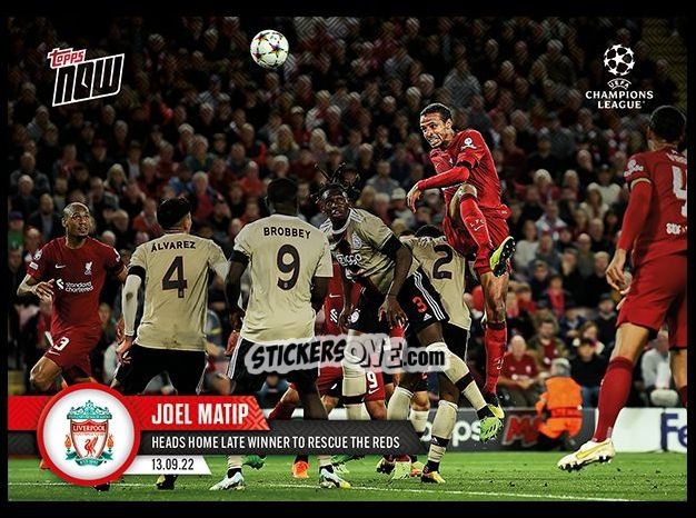 Figurina Joel Matip - Now Uefa Champions League 2022-2023 - Second Part n. 21 - Topps