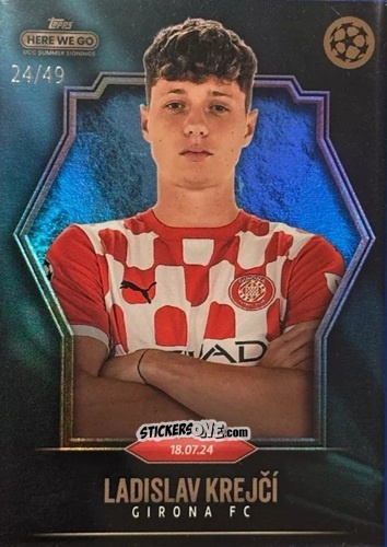 Figurina Ladislav Krejčí - Here We Go UCC Summer Signings by Fabrizio Romano 2024-2025
 n. 22 - Topps