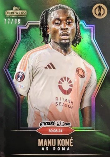 Figurina Manu Koné - Here We Go UCC Summer Signings by Fabrizio Romano 2024-2025
 n. 25 - Topps
