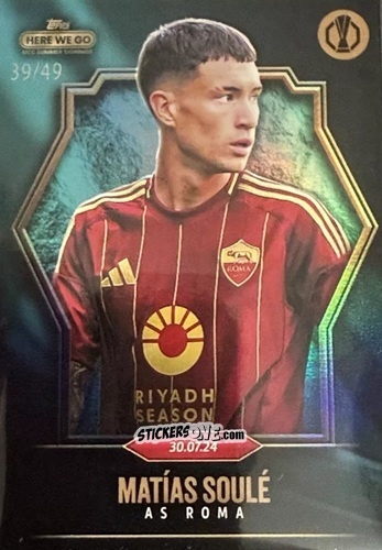 Cromo Matías Soulé - Here We Go UCC Summer Signings by Fabrizio Romano 2024-2025
 n. 27 - Topps