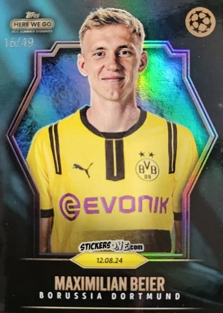 Cromo Maximilian Beier - Here We Go UCC Summer Signings by Fabrizio Romano 2024-2025
 n. 30 - Topps