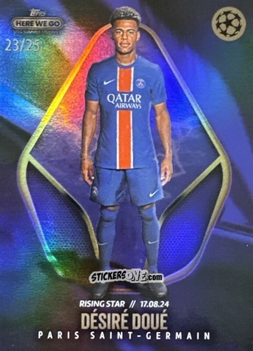 Cromo Désiré Doué - Here We Go UCC Summer Signings by Fabrizio Romano 2024-2025
 n. 47 - Topps