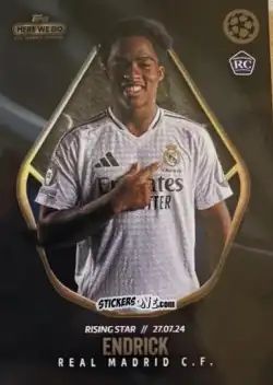 Figurina Endrick - Here We Go UCC Summer Signings by Fabrizio Romano 2024-2025
 n. 48 - Topps
