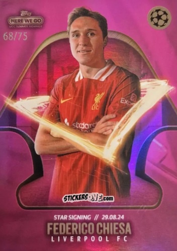 Sticker Federico Chiesa - Here We Go UCC Summer Signings by Fabrizio Romano 2024-2025
 n. 65 - Topps
