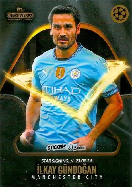 Figurina İlkay Gündoğan - Here We Go UCC Summer Signings by Fabrizio Romano 2024-2025
 n. 66 - Topps