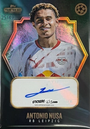 Sticker Antonio Nusa - Here We Go UCC Summer Signings by Fabrizio Romano 2024-2025
 n. A3 - Topps