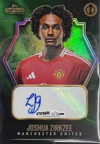Cromo Joshua Zirkzee - Here We Go UCC Summer Signings by Fabrizio Romano 2024-2025
 n. A11 - Topps