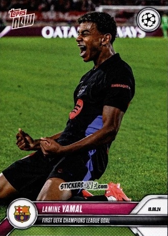 Figurina Lamine Yamal - Now Uefa Champions League 2024-2025 n. 17 - Topps