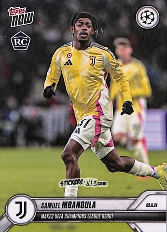 Figurina Samuel Mbangula - Now Uefa Champions League 2024-2025 n. 40 - Topps