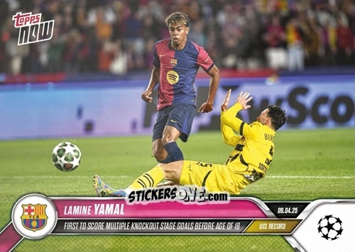 Figurina Lamine Yamal - Now Uefa Champions League 2024-2025 n. 134 - Topps