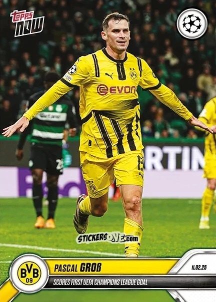 Cromo Pascal Gross - Now Uefa Champions League 2024-2025 n. 97 - Topps