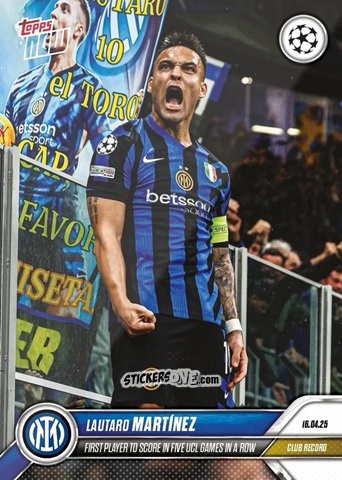 Figurina Lautaro Martinez - Now Uefa Champions League 2024-2025 n. 142 - Topps