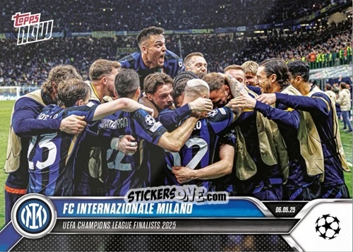 Sticker Fc Internazionale Milano (Finalists 2025) - Now Uefa Champions League 2024-2025 n. 154 - Topps