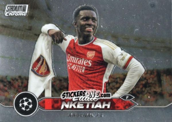 Figurina Eddie Nketiah - Stadium Club Chrome UEFA Club Competitions 2023-2024
 n. 2 - Topps