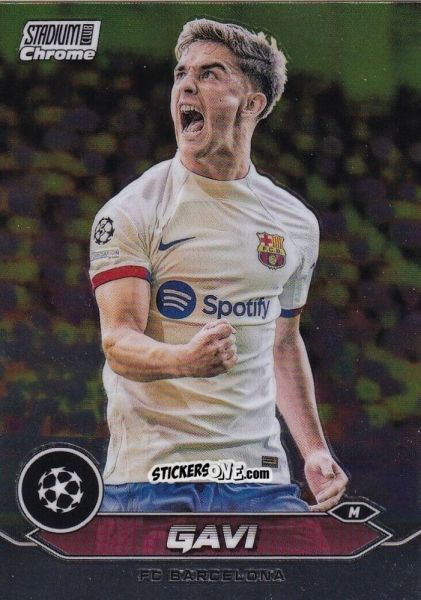 Sticker Gavi - Stadium Club Chrome UEFA Club Competitions 2023-2024
 n. 6 - Topps