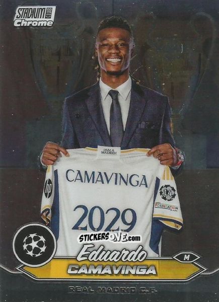 Sticker Eduardo Camavinga - Stadium Club Chrome UEFA Club Competitions 2023-2024
 n. 12 - Topps