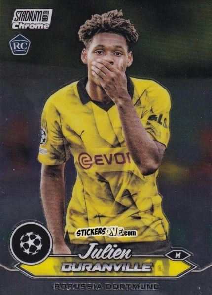 Sticker Julien Duranville - Stadium Club Chrome UEFA Club Competitions 2023-2024
 n. 16 - Topps
