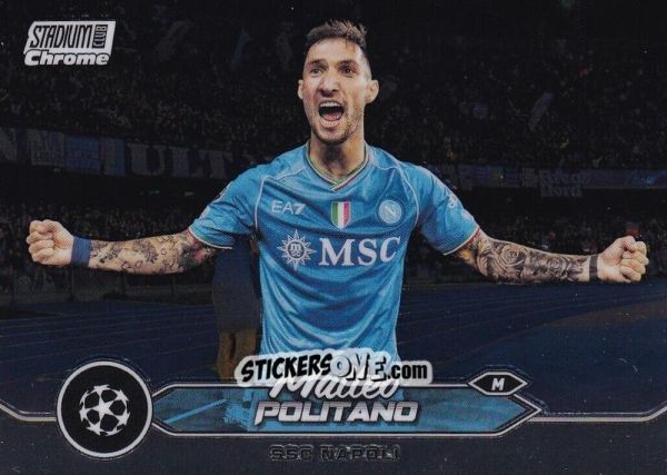 Figurina Matteo Politano - Stadium Club Chrome UEFA Club Competitions 2023-2024
 n. 21 - Topps