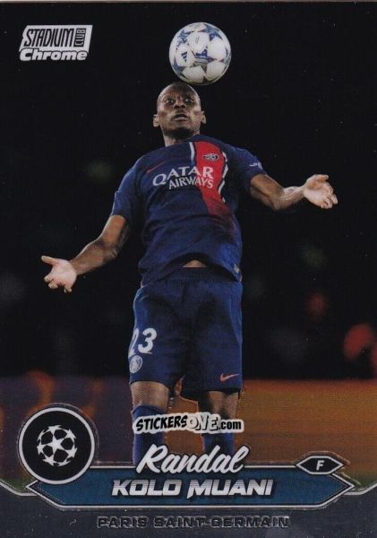 Figurina Randal Kolo Muani - Stadium Club Chrome UEFA Club Competitions 2023-2024
 n. 23 - Topps
