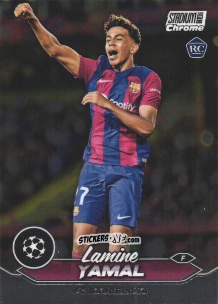 Figurina Lamine Yamal - Stadium Club Chrome UEFA Club Competitions 2023-2024
 n. 27 - Topps