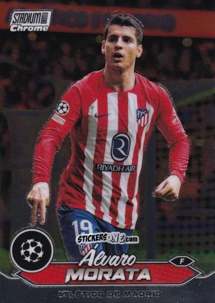 Figurina Alvaro Morata - Stadium Club Chrome UEFA Club Competitions 2023-2024
 n. 28 - Topps