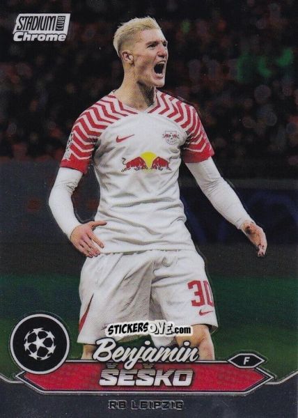 Cromo Benjamin Sesko - Stadium Club Chrome UEFA Club Competitions 2023-2024
 n. 30 - Topps