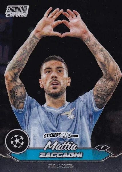 Sticker Mattia Zaccagni - Stadium Club Chrome UEFA Club Competitions 2023-2024
 n. 35 - Topps