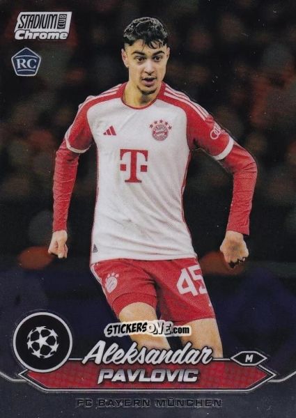 Figurina Aleksandar Pavlovic - Stadium Club Chrome UEFA Club Competitions 2023-2024
 n. 45 - Topps