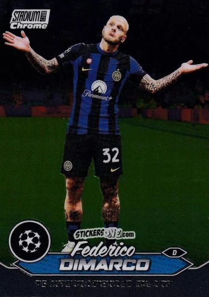 Sticker Federico Dimarco - Stadium Club Chrome UEFA Club Competitions 2023-2024
 n. 73 - Topps