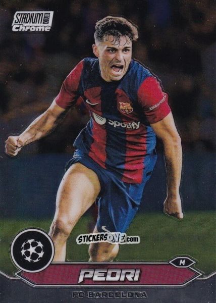 Sticker Pedri - Stadium Club Chrome UEFA Club Competitions 2023-2024
 n. 74 - Topps