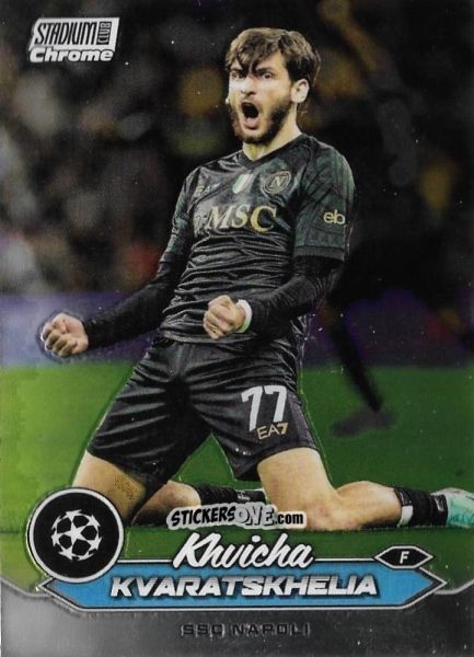 Cromo Khvicha Kvaratskhelia - Stadium Club Chrome UEFA Club Competitions 2023-2024
 n. 77 - Topps