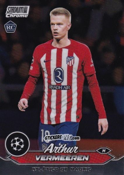 Sticker Arthur Vermeeren - Stadium Club Chrome UEFA Club Competitions 2023-2024
 n. 85 - Topps