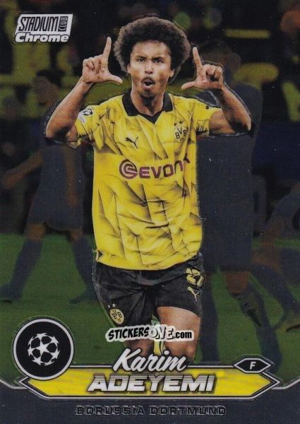 Sticker Karim Adeyemi - Stadium Club Chrome UEFA Club Competitions 2023-2024
 n. 89 - Topps