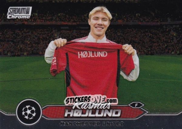 Figurina Rasmus HOjlund - Stadium Club Chrome UEFA Club Competitions 2023-2024
 n. 91 - Topps