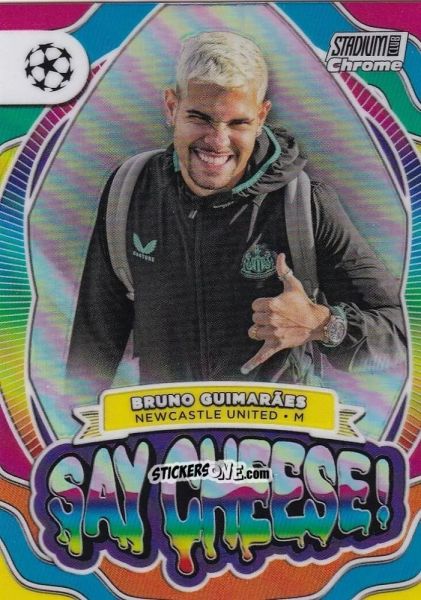 Sticker Bruno Guimaraes - Stadium Club Chrome UEFA Club Competitions 2023-2024
 n. SC-BG - Topps