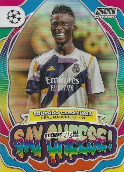 Sticker Eduardo Camavinga - Stadium Club Chrome UEFA Club Competitions 2023-2024
 n. SC-EC - Topps