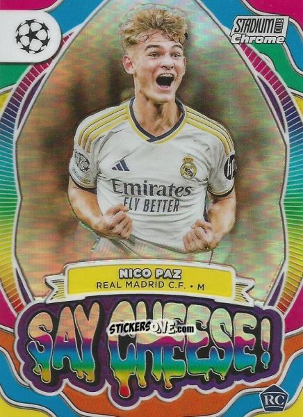 Cromo Nico Paz - Stadium Club Chrome UEFA Club Competitions 2023-2024
 n. SC-NP - Topps