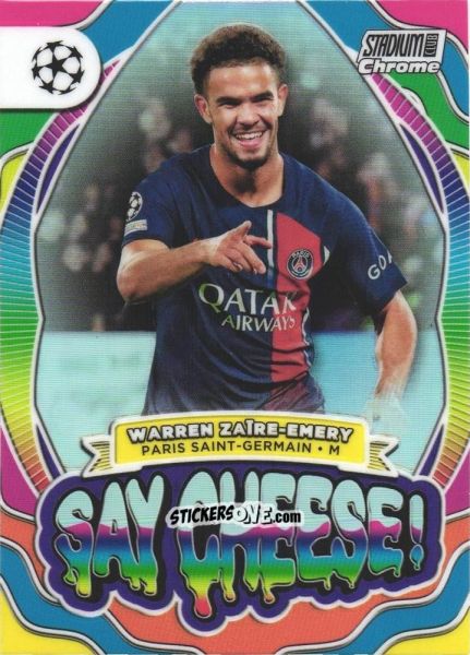 Sticker Warren Zaire-Emery - Stadium Club Chrome UEFA Club Competitions 2023-2024
 n. SC-WZE - Topps