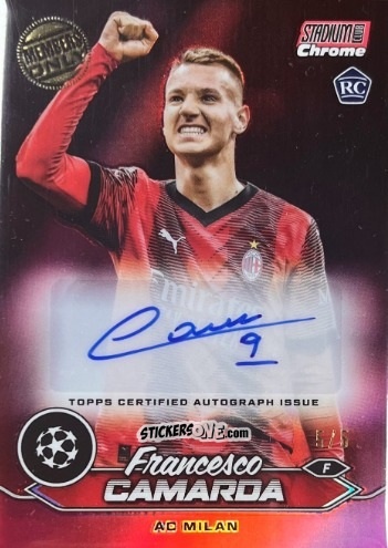 Cromo Francesco Camarda - Stadium Club Chrome UEFA Club Competitions 2023-2024
 n. CA-FC - Topps